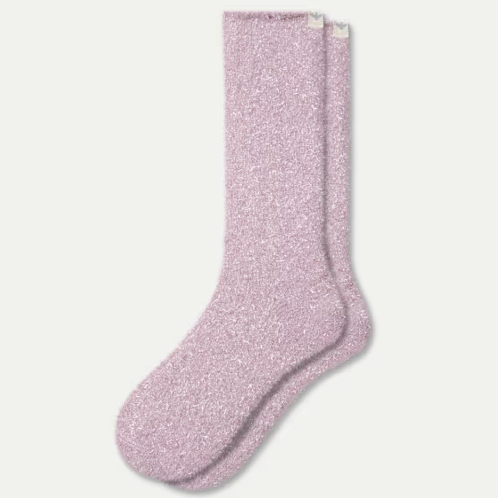 Bombas Soft Pink Fuzzy Socks - Picture 1 of 6